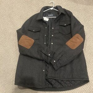 Men's Black and Brown Shirt Jacket